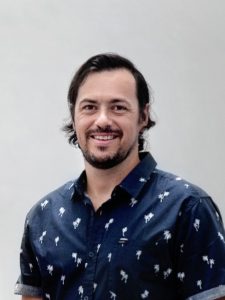 Scott Blue shirt grey background